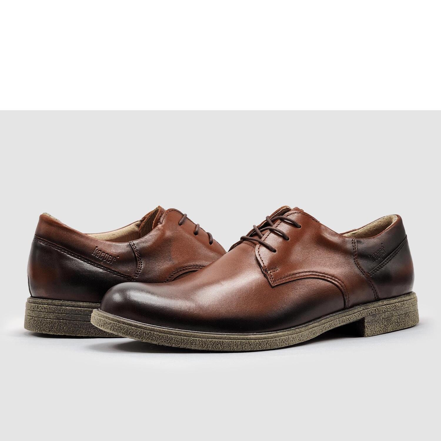 New Kcr Group Men's Oxford Leather Dress Shoes In Brown
